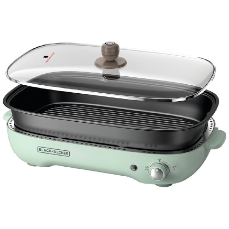 Black+Decker Electric Grill, 1400 Watt, Green - GH1400 Black+Decker Electric Grill, 1400 Watt, Green - GH1400